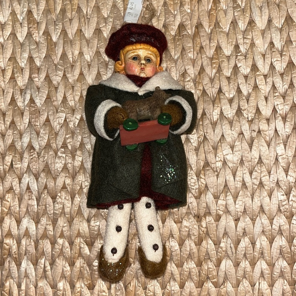 Vintage “victorian” look child ornament